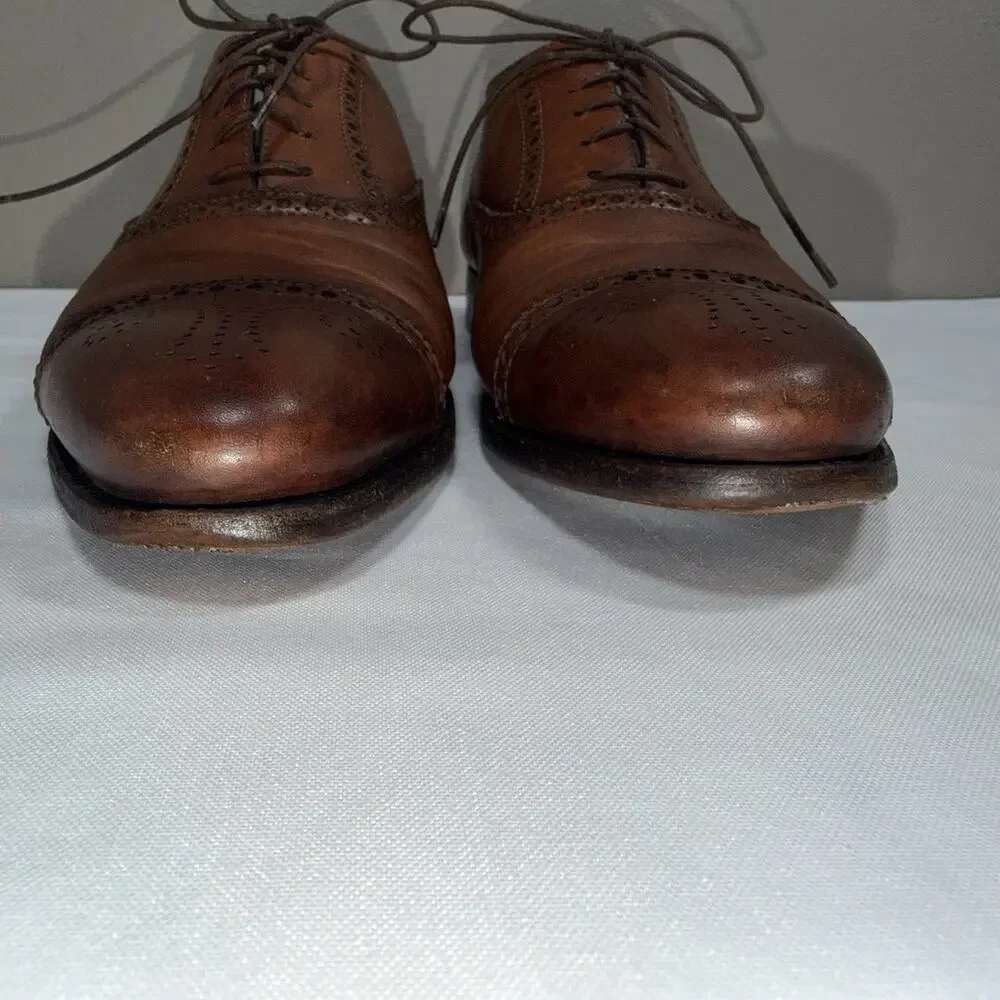 Silvano Sassetti Italy Size 11 Brown Captor Brogue Oxford Men’s Dress Shoes